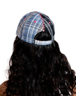 SPLIT-PATTERN CAP - PLAID