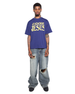 "J'ADORE JESUS" TEE - BLUE