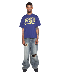 "J'ADORE JESUS" TEE - BLUE