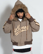 HOUNDSTOOTH FUR ZIP UP