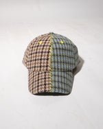 SPLIT-PATTERN CAP - HOUNDSTOOTH