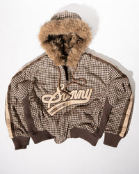 HOUNDSTOOTH FUR ZIP UP