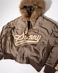 HOUNDSTOOTH FUR ZIP UP