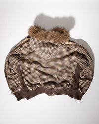 HOUNDSTOOTH FUR ZIP UP