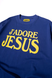 "J'ADORE JESUS" TEE - BLUE