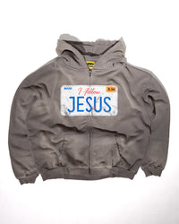 I FOLLOW JESUS ZIP-UP - GREY