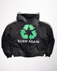 BORN AGAIN ZIP UP - BLACK