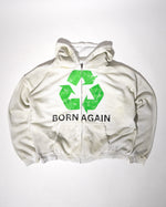 BORN AGAIN ZIP-UP - WHITE