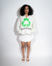 BORN AGAIN ZIP-UP - WHITE