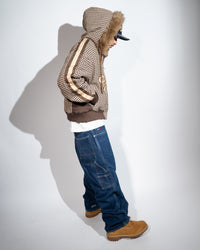 HOUNDSTOOTH FUR ZIP UP